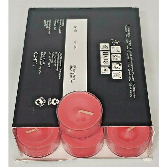 Vtg Partylite Tealights 12 Candles NOS Forbidden Fruit Apricot Amour p1g/v041026 - Picture 1 of 2